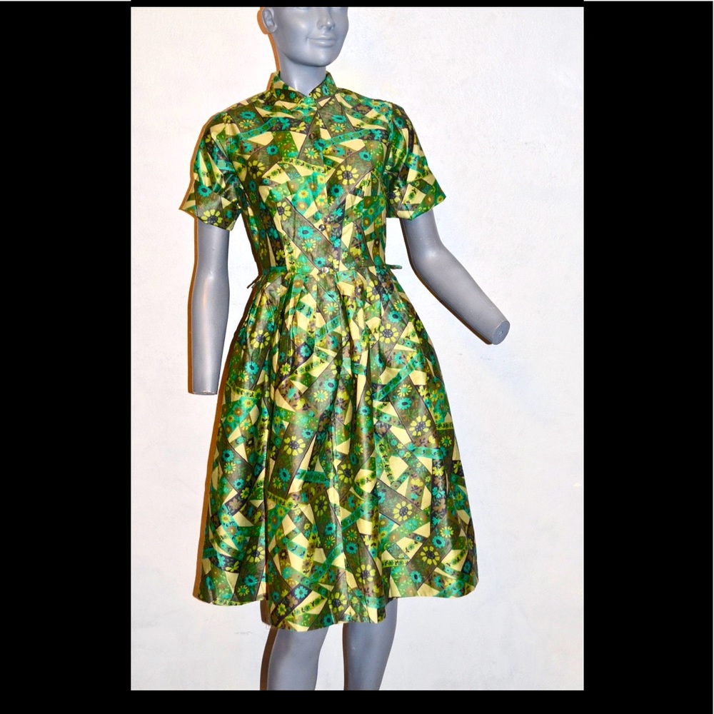 VTG NWOT 1950’s Shirt Dress Size US 4 VTG 10